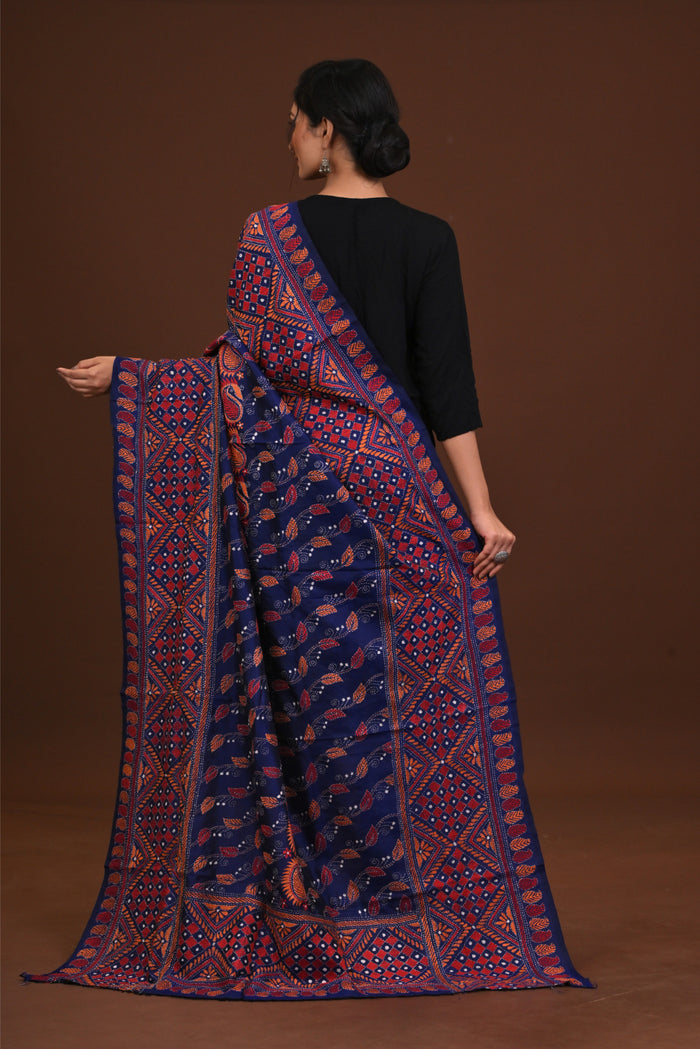 Pure Silk Kantha Dupatta
