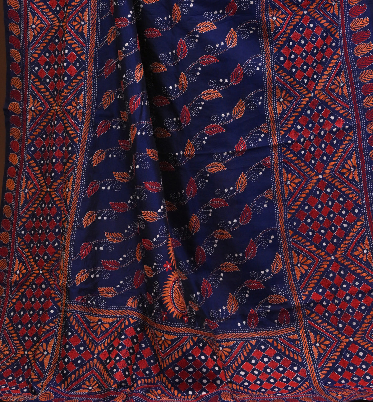 Pure Silk Kantha Dupatta