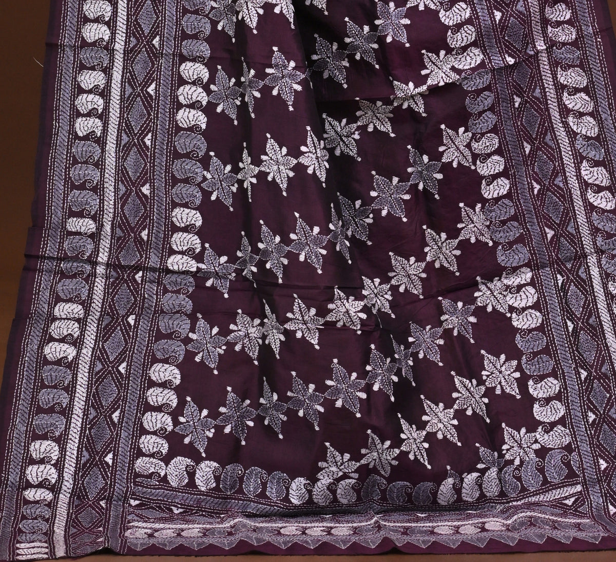 Pure Silk Kantha Dupatta