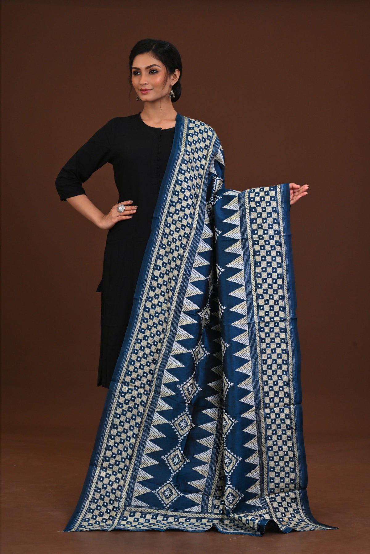 Pure Silk Kantha Dupatta