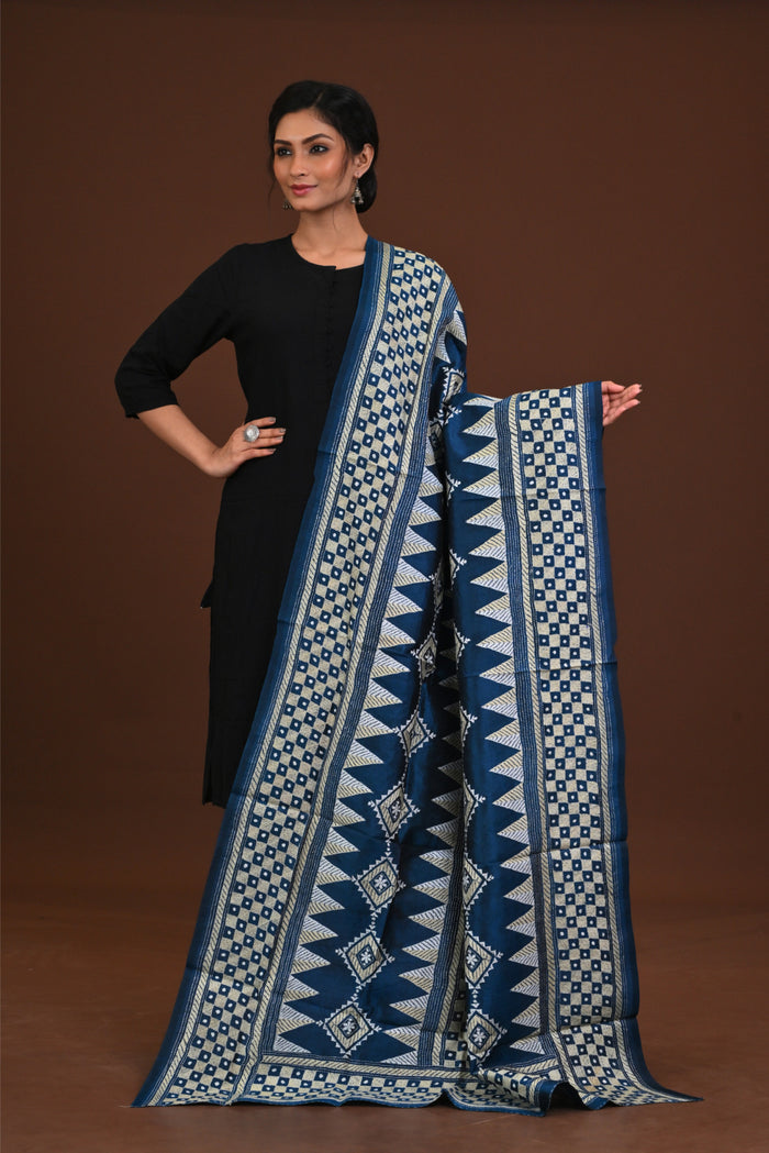 Pure Silk Kantha Dupatta