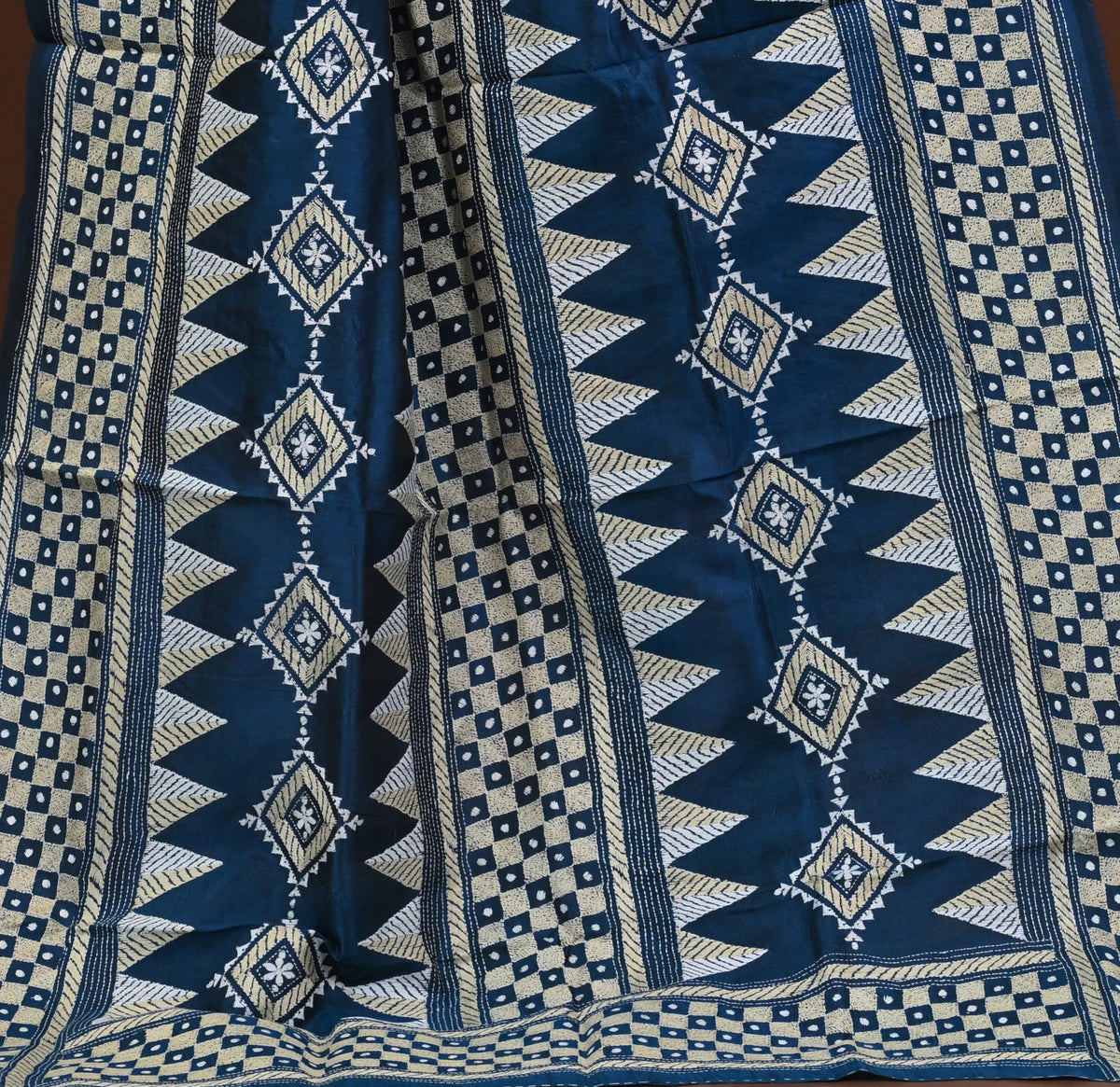 Pure Silk Kantha Dupatta