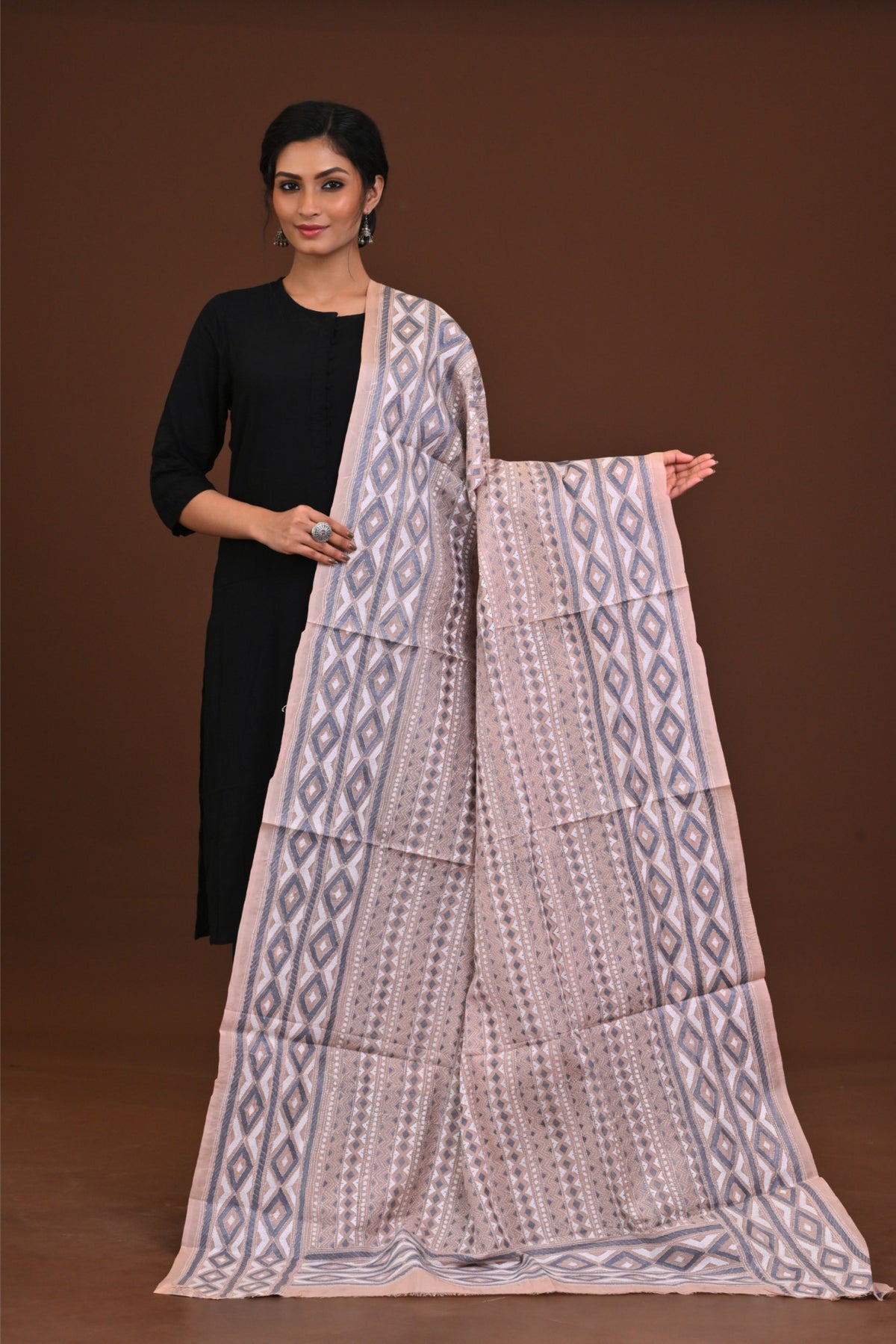 Pure Silk Kantha Dupatta