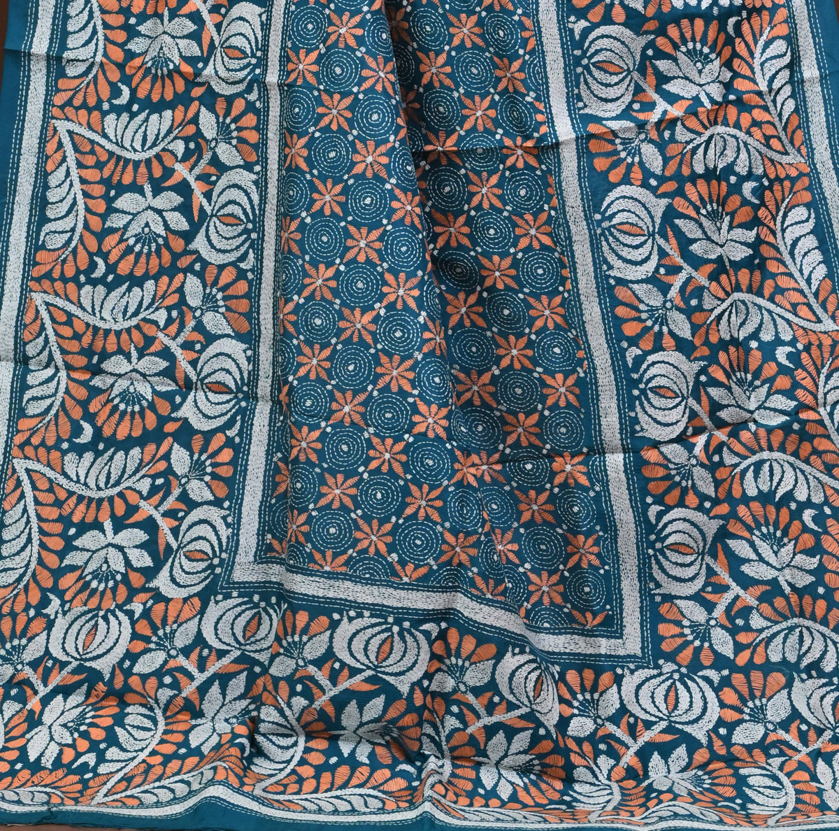 Pure Silk Kantha Dupatta
