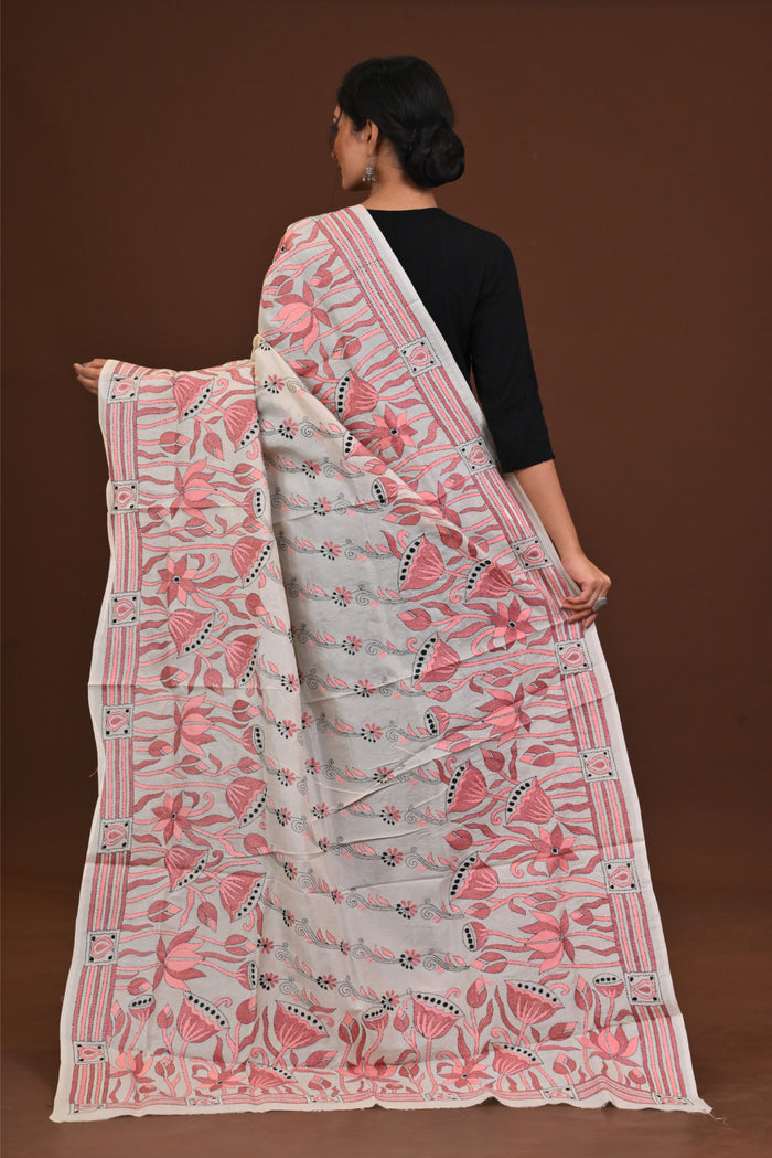 Pure Silk Kantha Dupatta