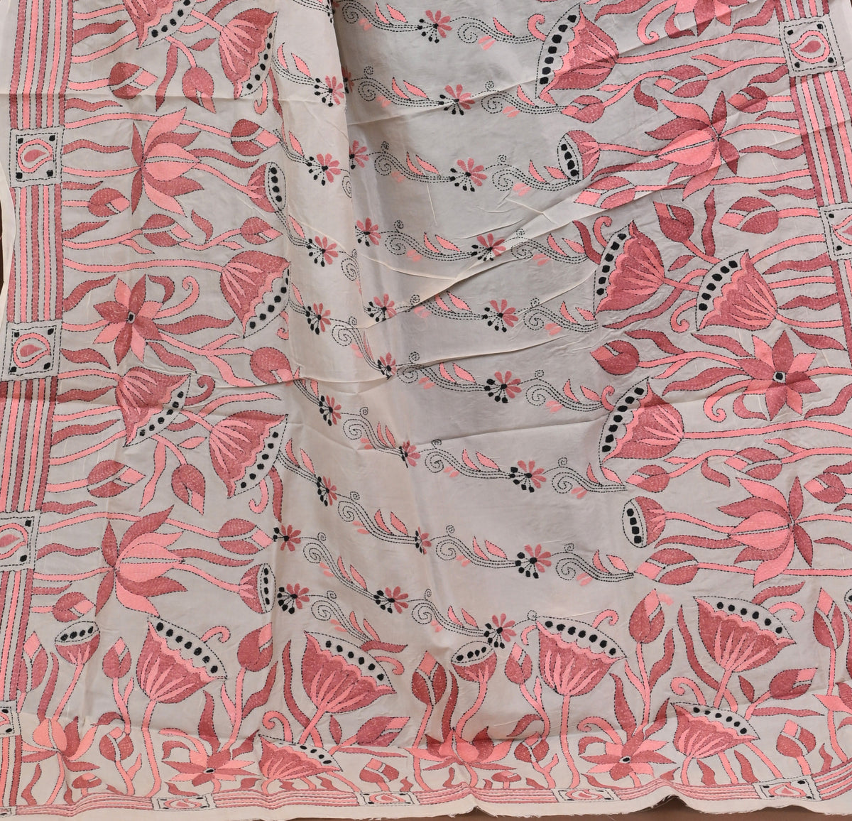 Pure Silk Kantha Dupatta