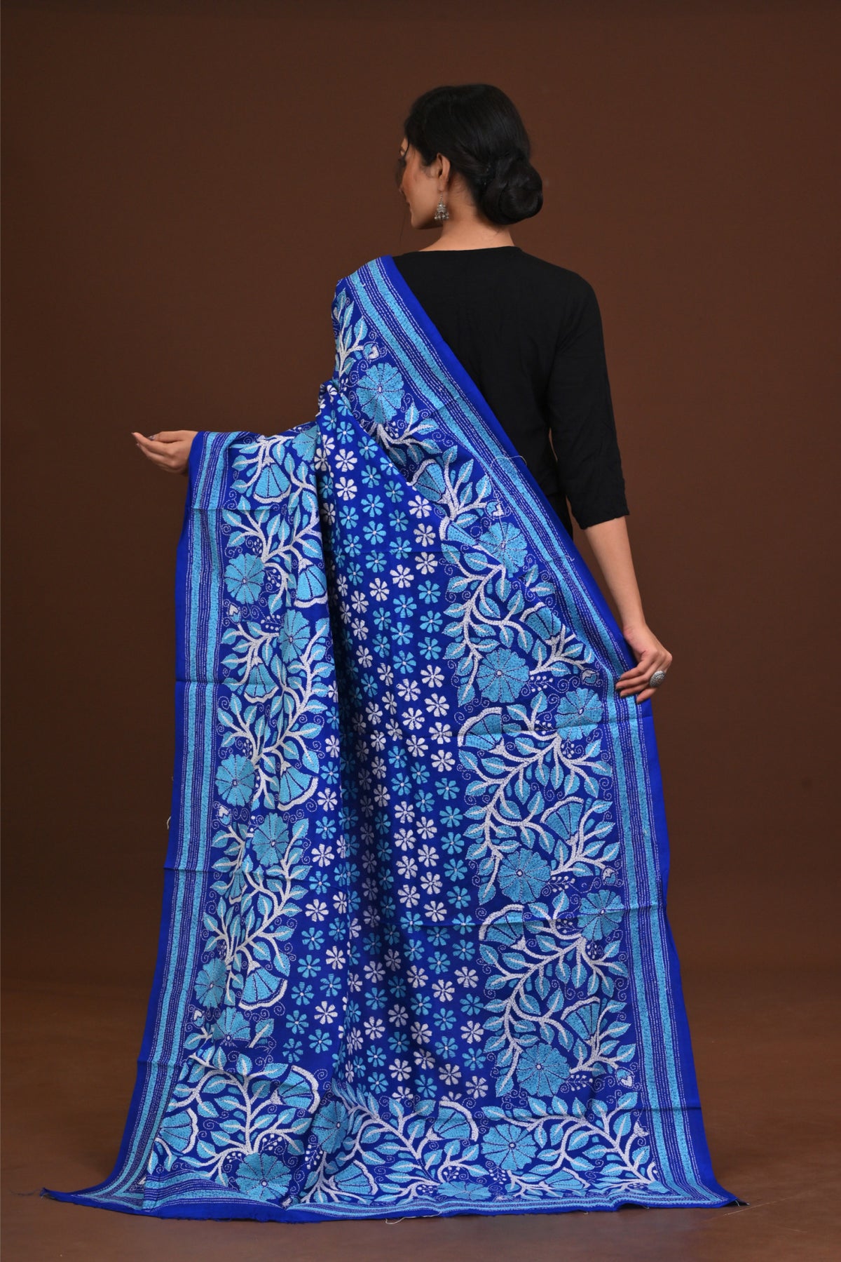 Pure Silk Kantha Dupatta
