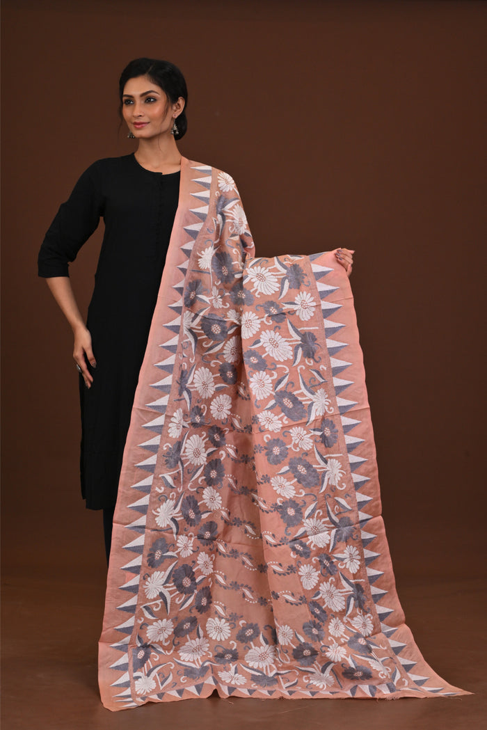 Pure Silk Kantha Dupatta