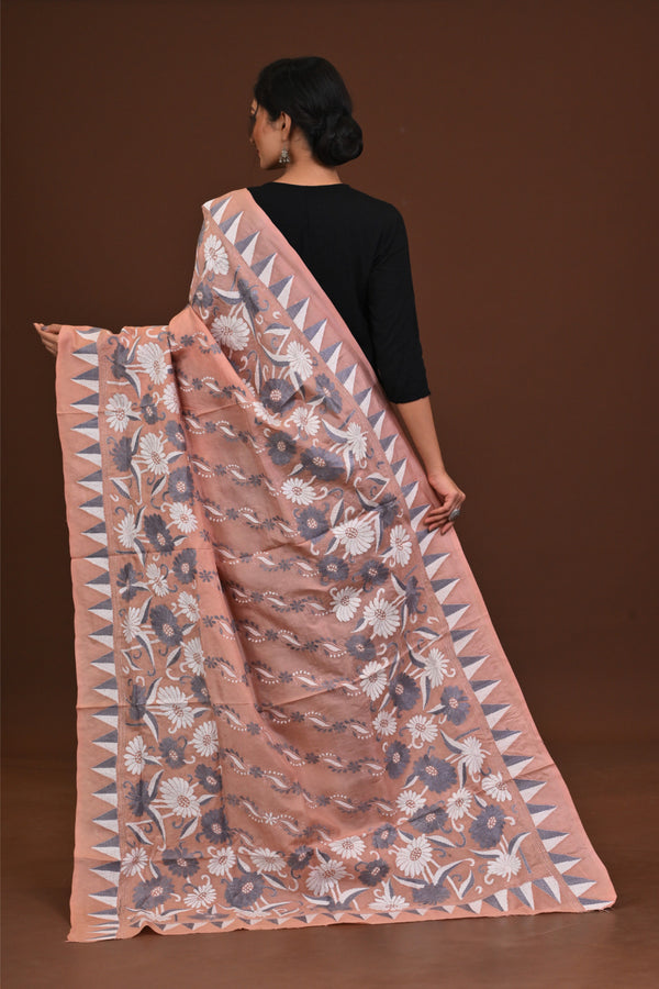 Pure Silk Kantha Dupatta