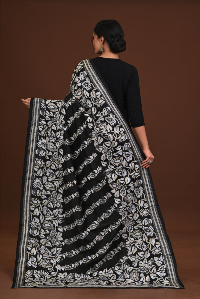 Pure Silk Kantha Dupatta