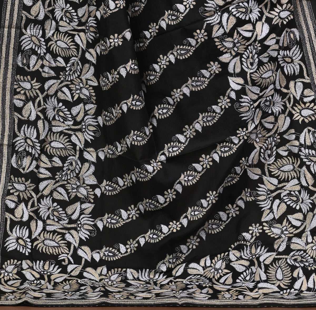 Pure Silk Kantha Dupatta