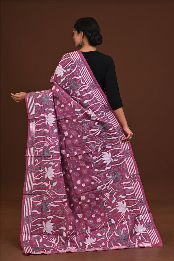 Pure Silk Kantha Dupatta