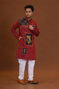 Fish Applique Cotton Kurta