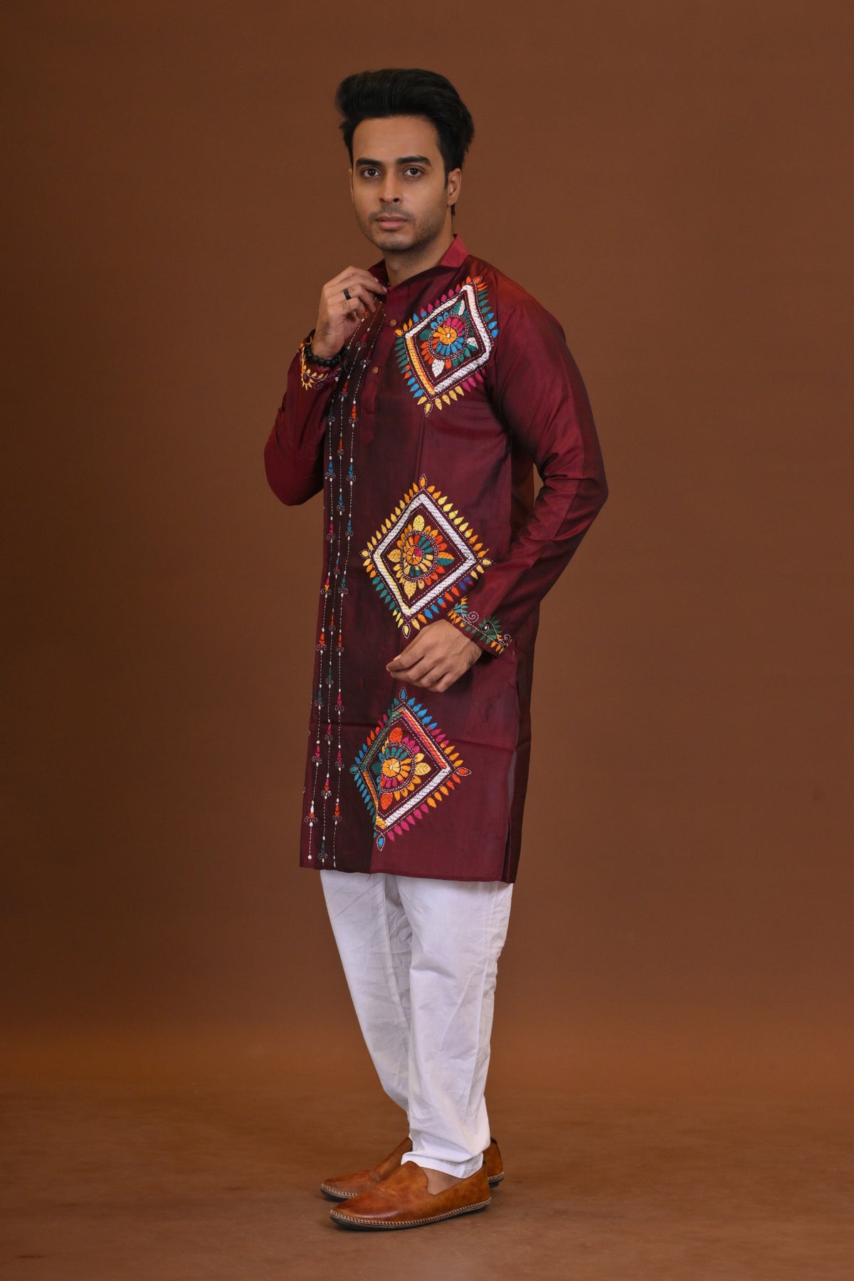 Bangalore Silk Kantha Kurta