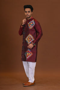 Bangalore Silk Kantha Kurta