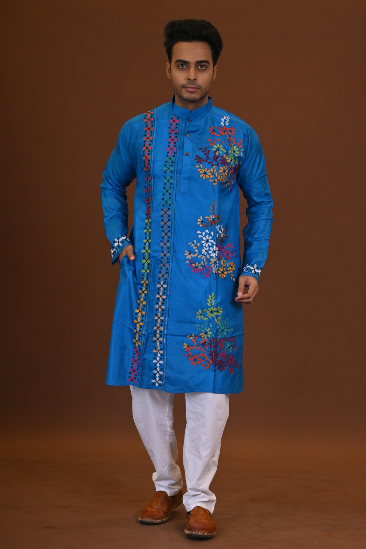 Bangalore Silk Kantha Kurta