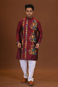 Bangalore Silk Kantha Kurta