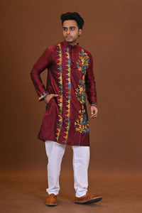 Bangalore Silk Kantha Kurta