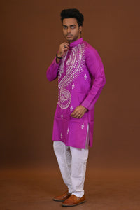 Bangalore Silk Kantha Kurta