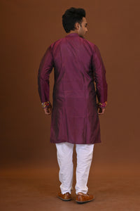 Blended Silk Kantha Kurta