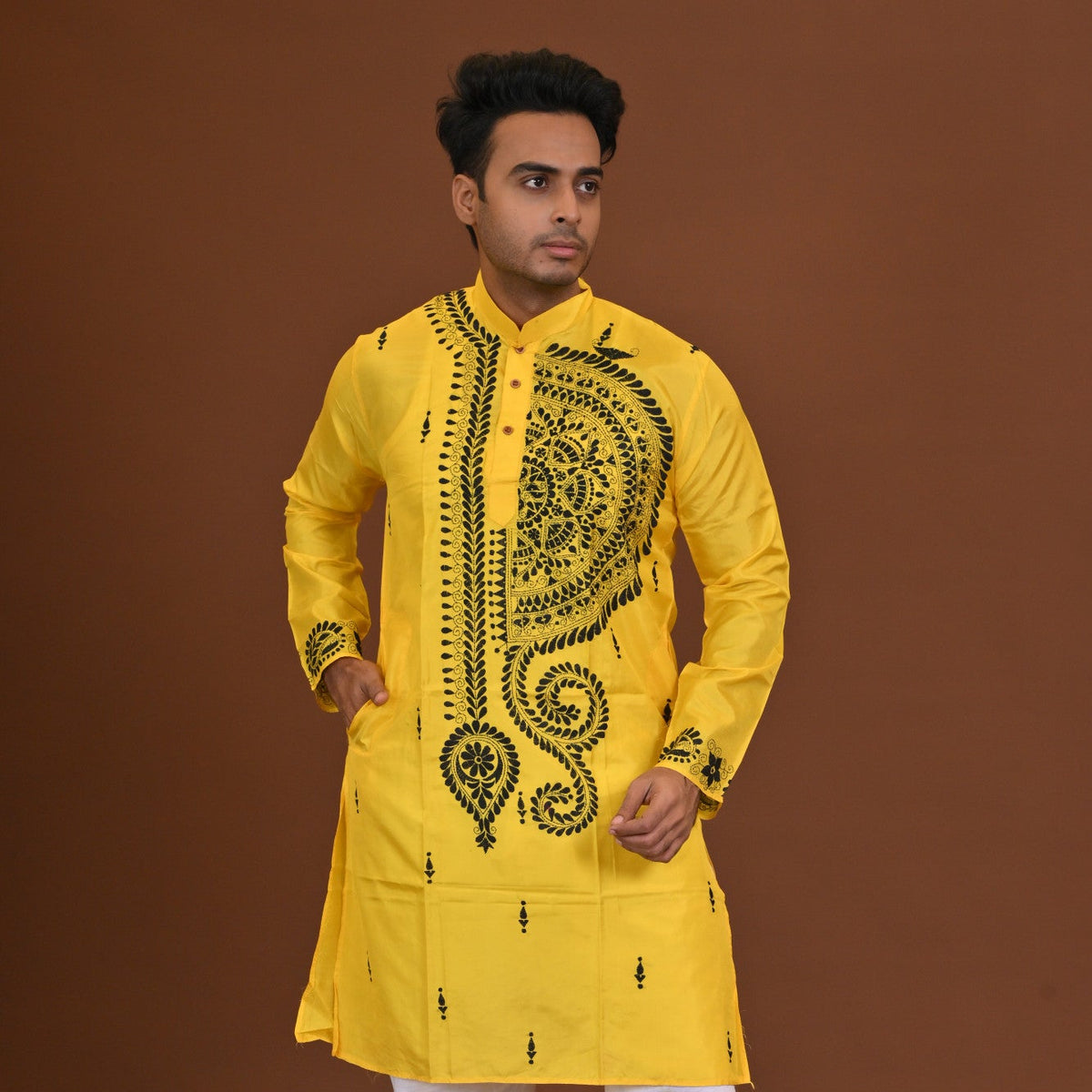 Bangalore Silk Kantha Kurta