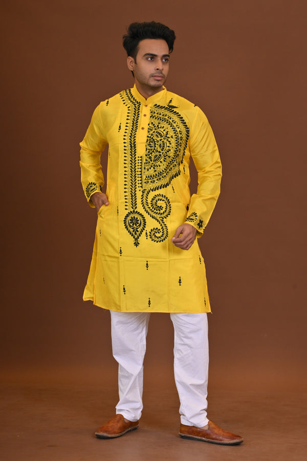 Bangalore Silk Kantha Kurta