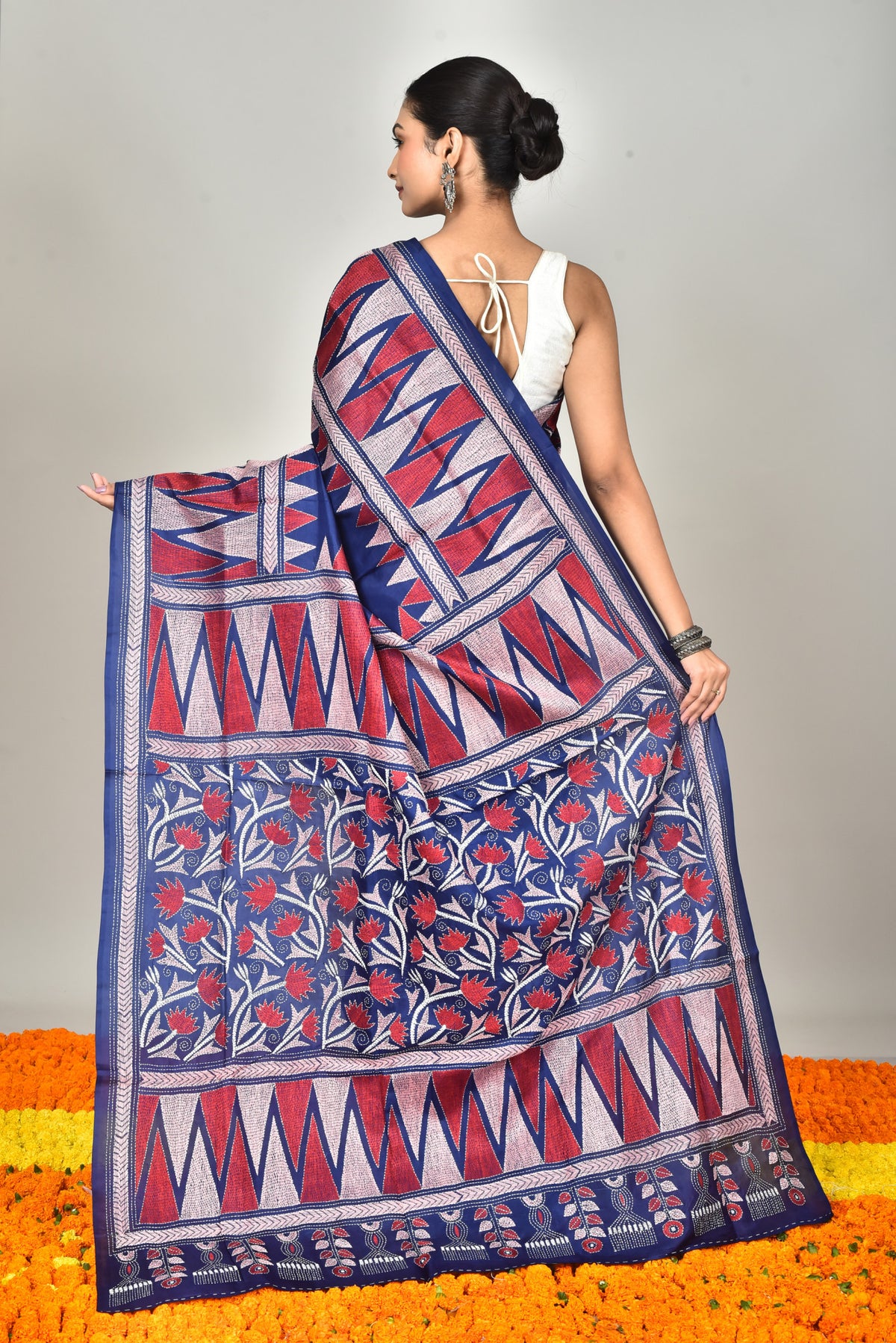 BANGALORE SILK KANTHA SAREE