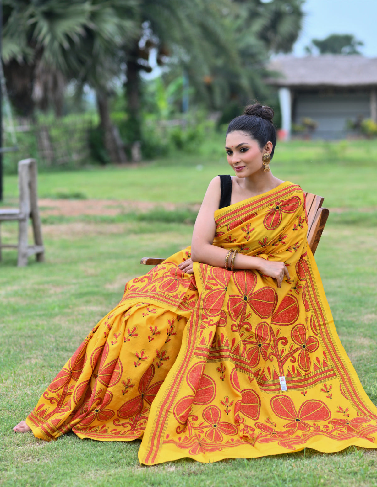 Pure Silk Kantha Saree