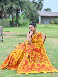 Pure Silk Kantha Saree