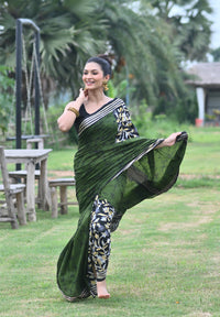 Special Batik Cotton Kantha Saree