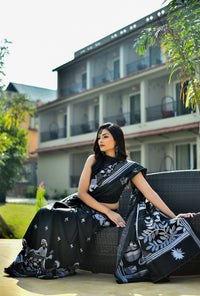 BANGALORE SILK KANTHA SAREE