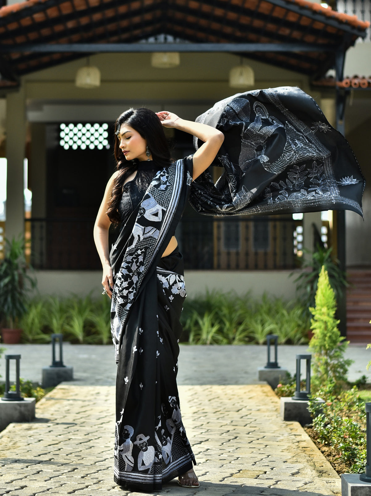BANGALORE SILK KANTHA SAREE