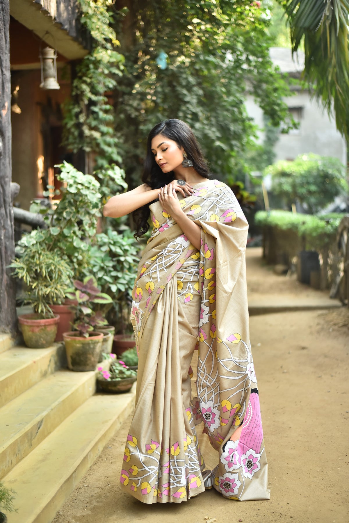 GACHI SILK KANTHA SAREE