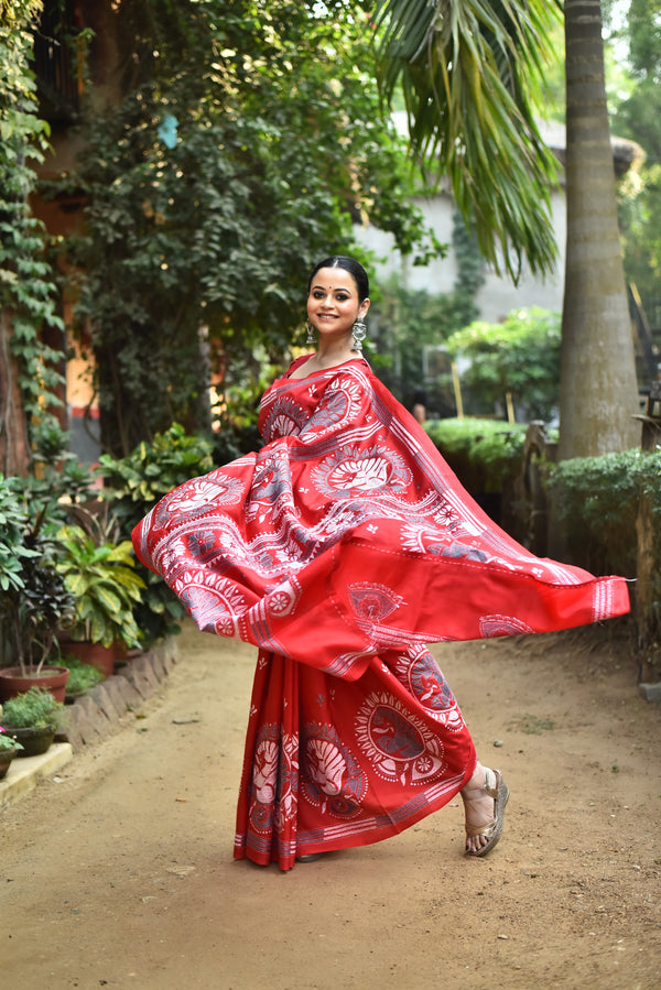 BANGALORE SILK KANTHA SAREE