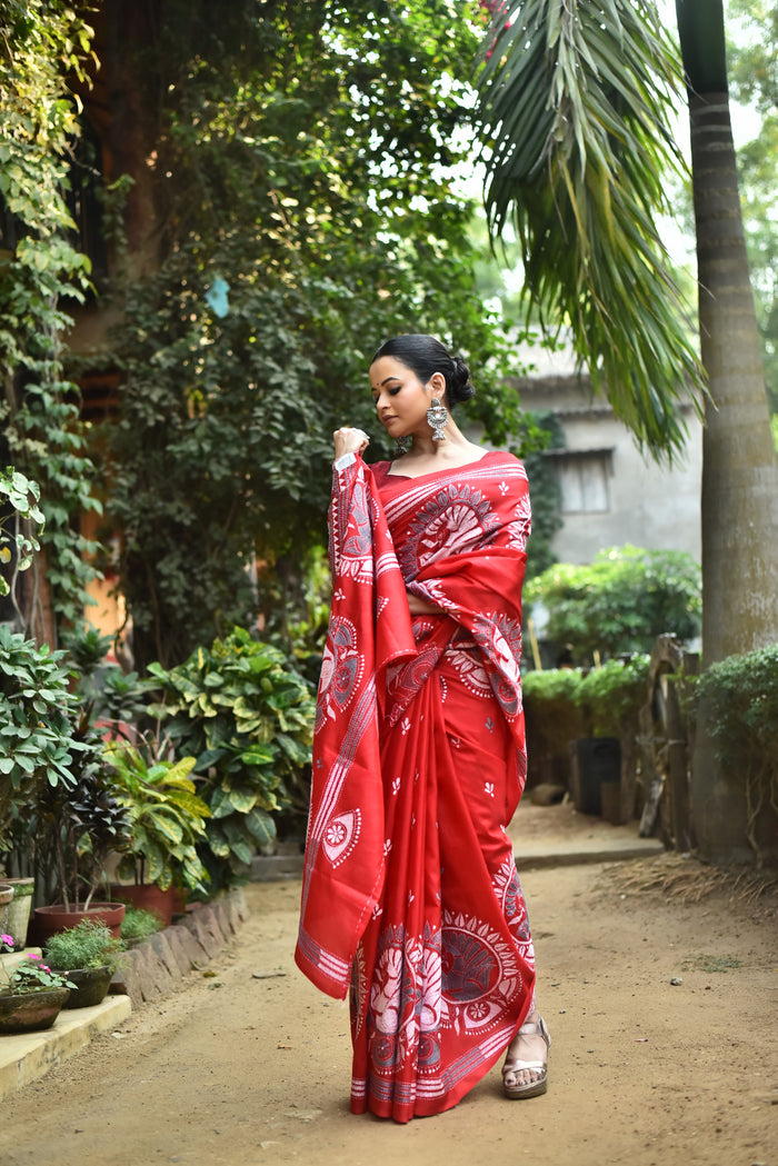 BANGALORE SILK KANTHA SAREE
