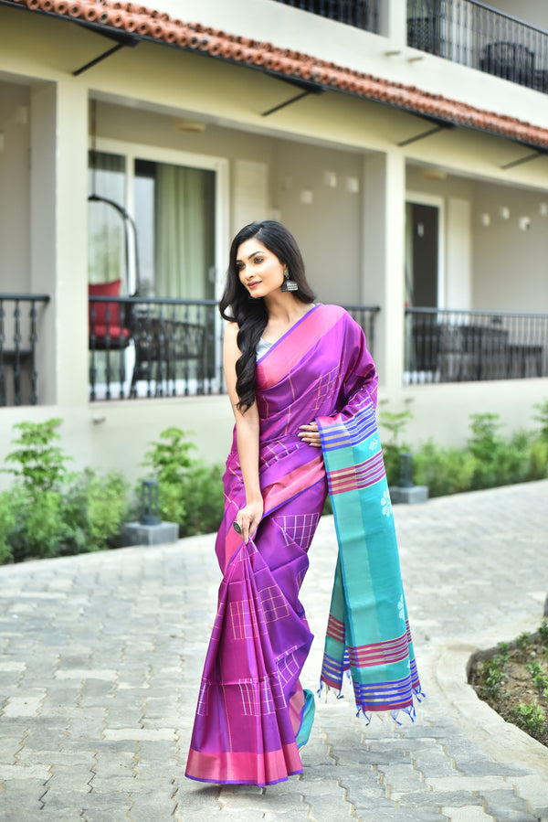 HANDLOOM JARI PAR GALANI SAREE
