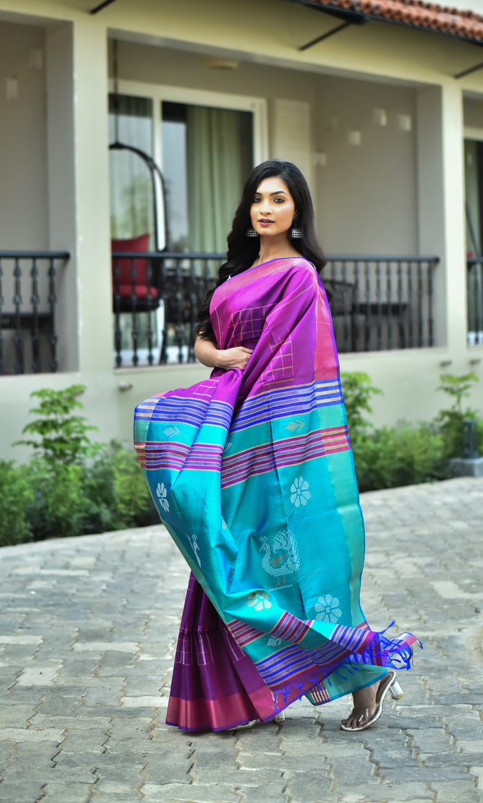 HANDLOOM JARI PAR GALANI SAREE