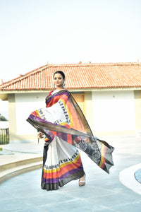 CHANDERI PRINT SAREE