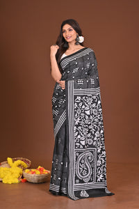 DURGESHWARI BLENDED SILK KANTHA SAREE