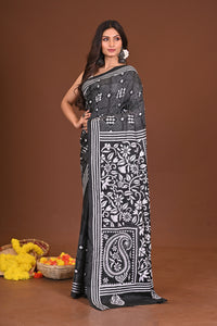DURGESHWARI BLENDED SILK KANTHA SAREE