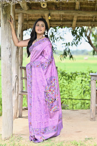 SHIVADUTI BLENDED SILK KANTHA SAREE