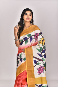 GACHI HANDPRINT KANTHA SAREE