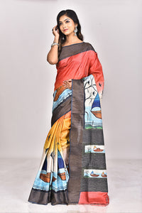 GACHI HANDPRINT KANTHA SAREE