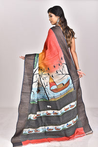 GACHI HANDPRINT KANTHA SAREE