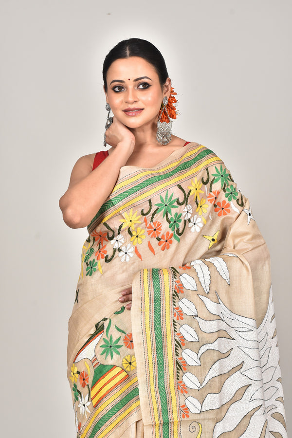 GACHI SILK KANTHA SAREE