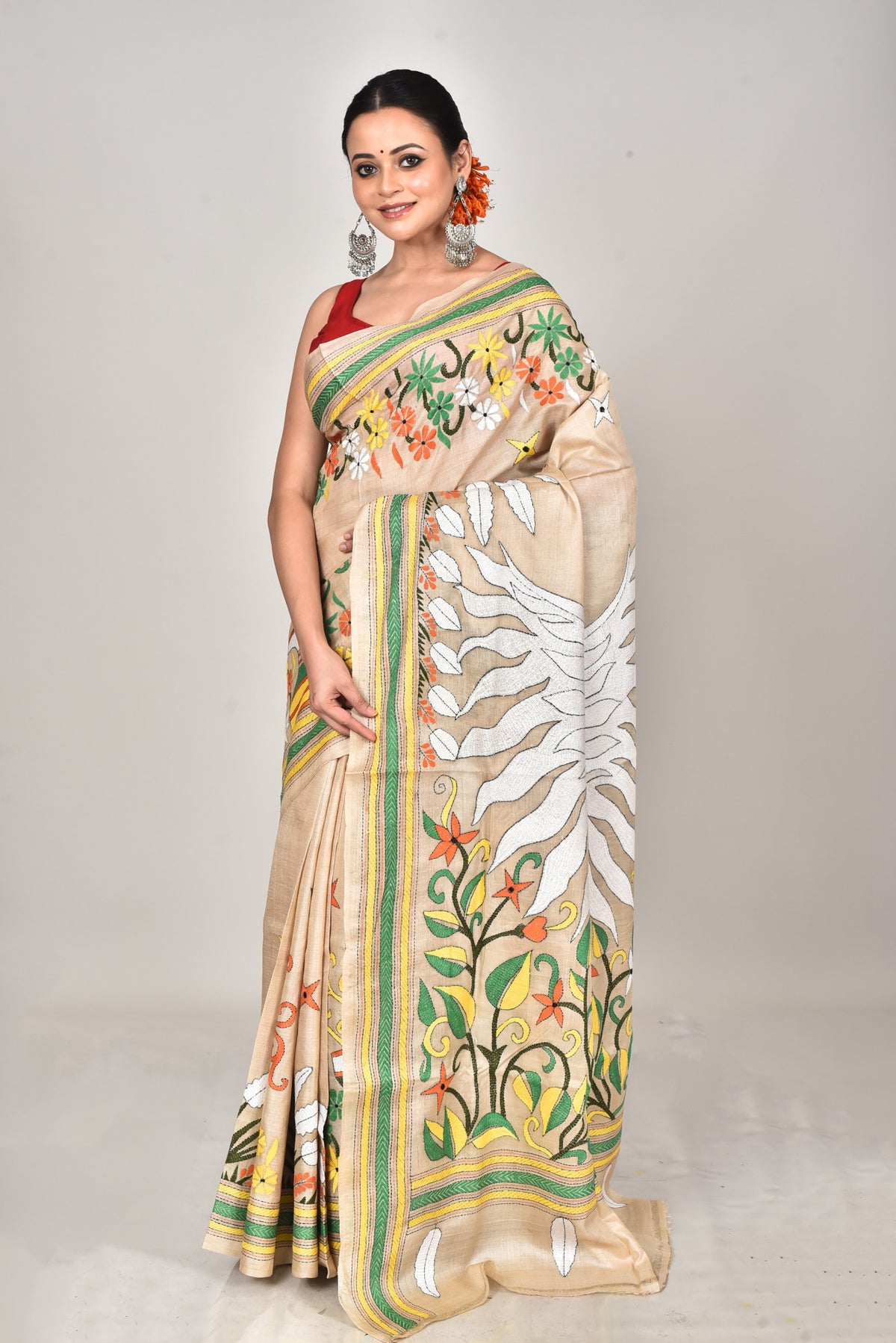 GACHI SILK KANTHA SAREE