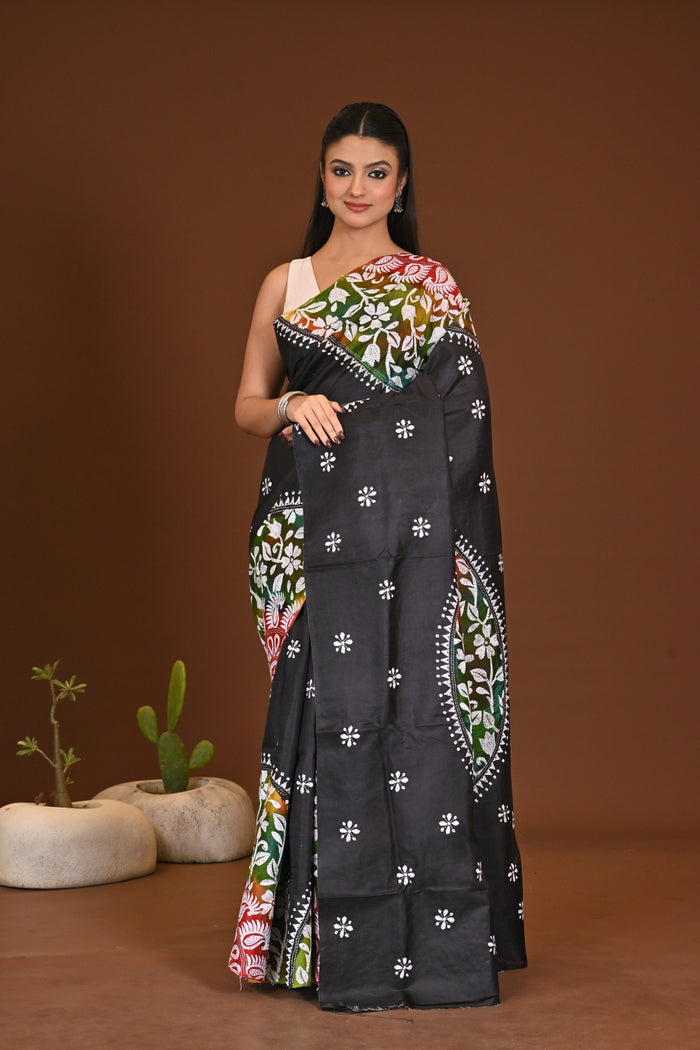 GACHI SILK KANTHA SAREE