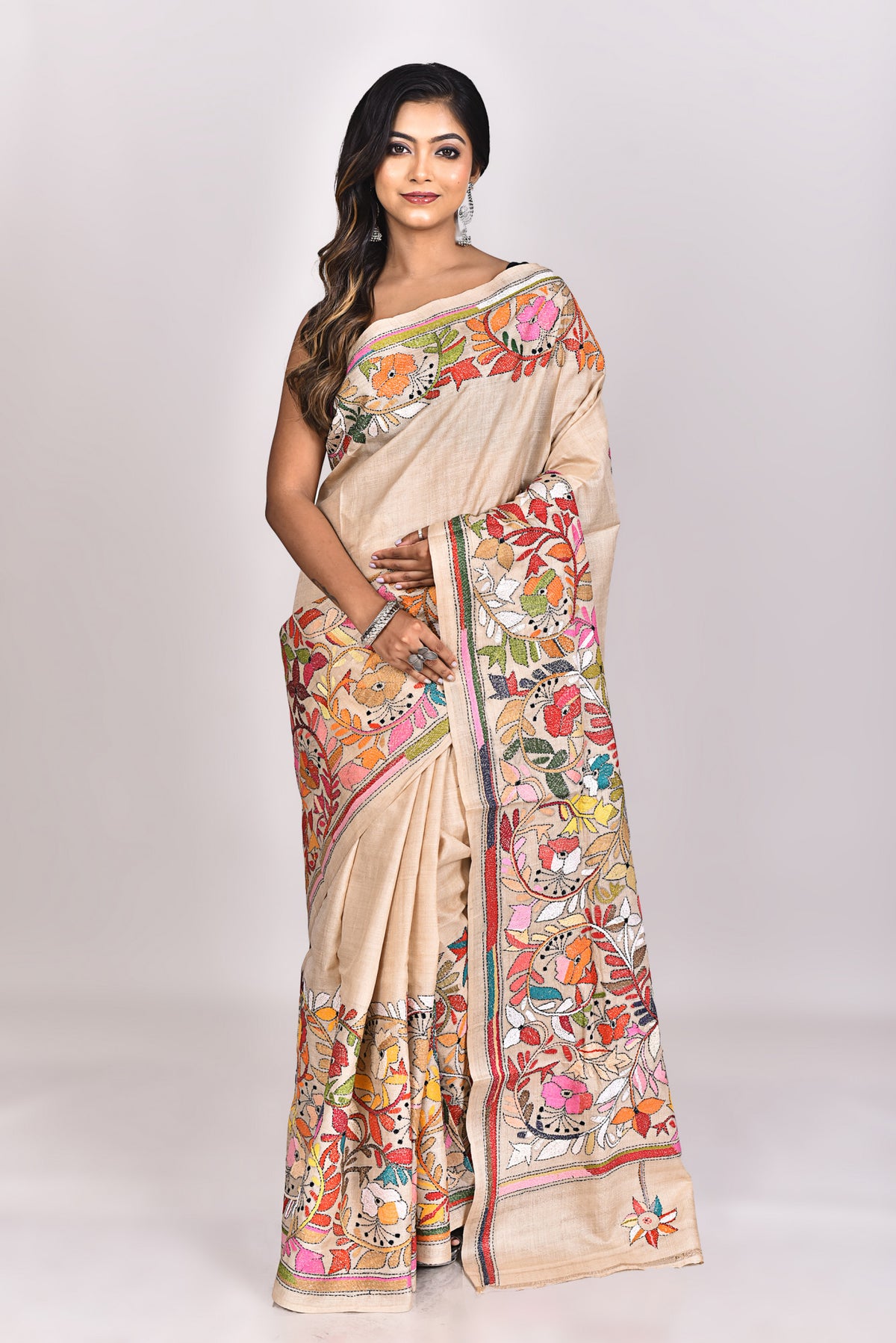 GACHI SILK KANTHA SAREE