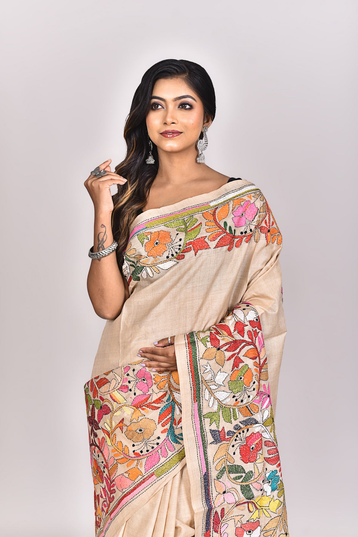 GACHI SILK KANTHA SAREE