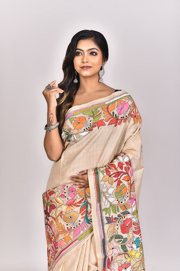 GACHI SILK KANTHA SAREE